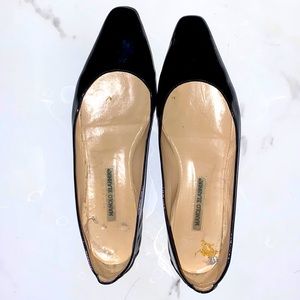 Manolo Blanhik Patent Leather Flats